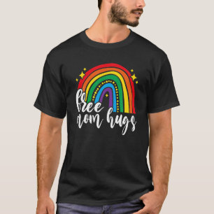 Proud Mom Rainbow LGBT Heart Free Mom Hugs LGBT T-Shirt