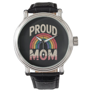 Proud Mom Rainbow LGBTQ Gay Pride Ally Watch