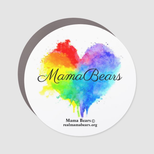 Proud Mom Round Car Magnet (Front)