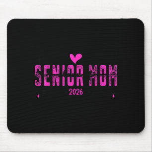 Proud mom senior class of 2026 pink bow mouse pad