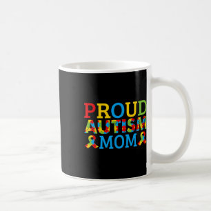Proud Mom Wears Colored Puzzle Pieces For Autism S Coffee Mug