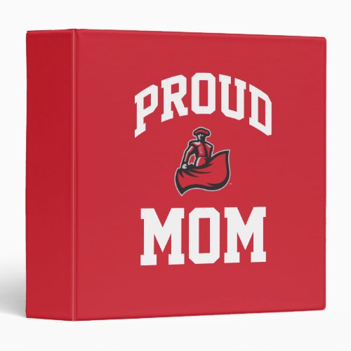 Proud Mom with Matador on Red Binder