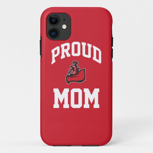 Proud Mom with Matador on Red Case-Mate iPhone Case (Back)