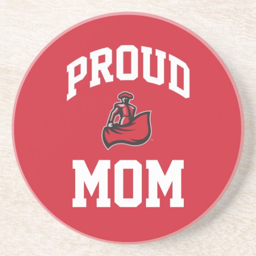 Proud Mom with Matador on Red Coaster
