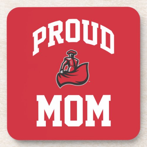 Proud Mom with Matador on Red Coaster