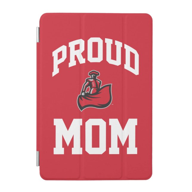 Proud Mom with Matador on Red iPad Mini Cover (Front)
