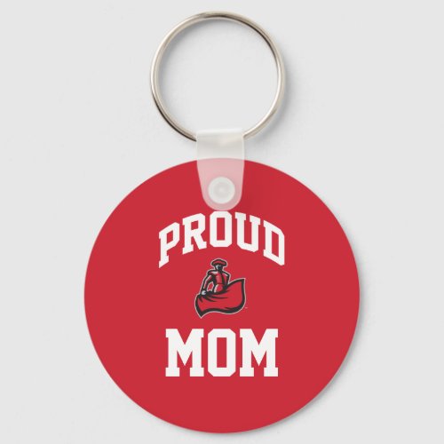 Proud Mom with Matador on Red Keychain
