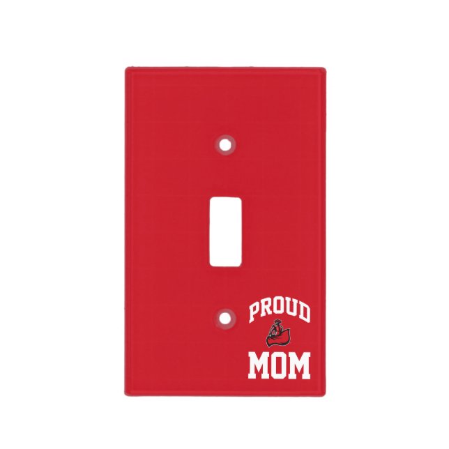 Proud Mom with Matador on Red Light Switch Cover (Front)