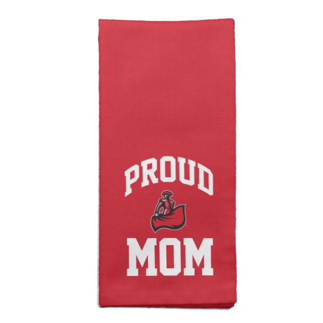 Proud Mom with Matador on Red Napkin (Folded)