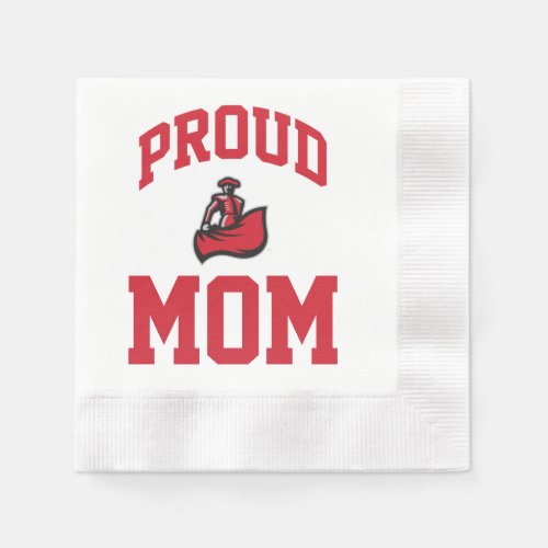 Proud Mom with Matador on Red Napkins