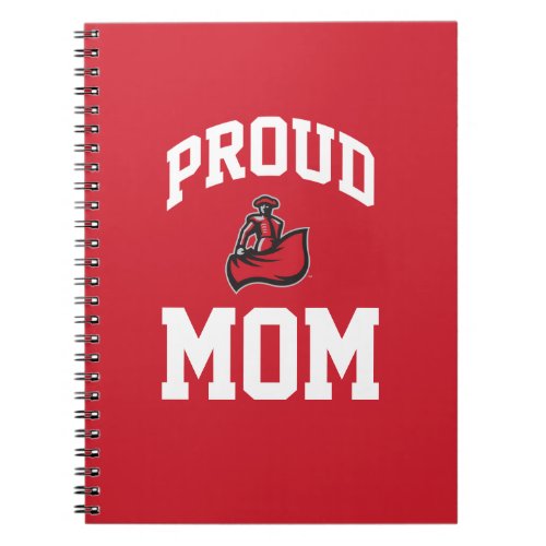 Proud Mom with Matador on Red Notebook