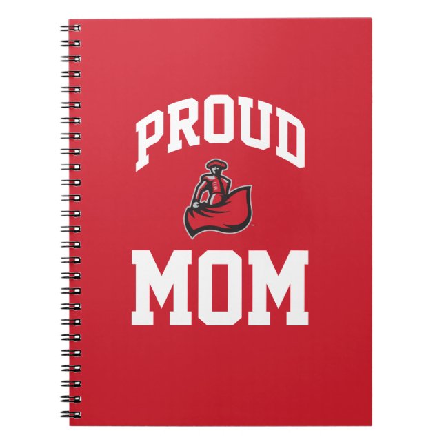 Proud Mom with Matador on Red Notebook (Front)