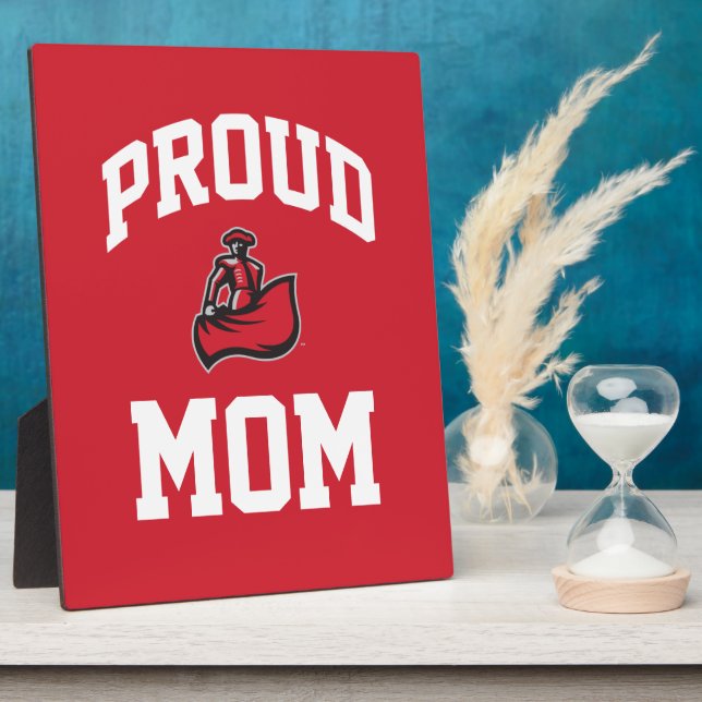 Proud Mom with Matador on Red Plaque (Side)