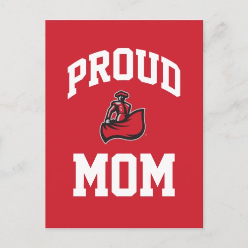 Proud Mom with Matador on Red Postcard
