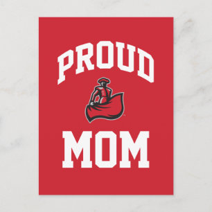 Proud Mom with Matador on Red Postcard