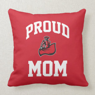 Proud Mom with Matador on Red Throw Pillow