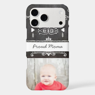 Proud Moma Chalkboard Typography Art iPhone 17 Pro Max Case