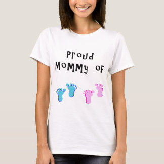 Proud Mommy of 1 boy 1 girl t-shirt