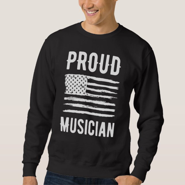Proud Mortician Profession American Flag Sweatshirt (Front)