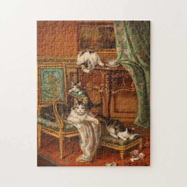 Proud Mother Cat | Jules Le Roy Jigsaw Puzzle (Vertical)