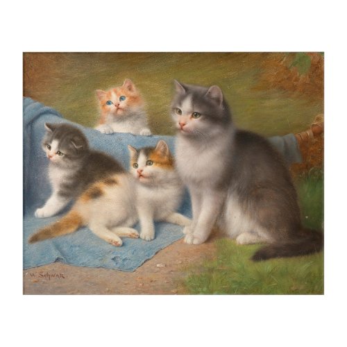 Proud Mother Cat Wilhelm Schwar Art