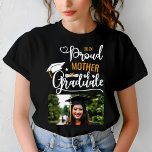 Proud Mother of a Graduate Parent Custom T-Shirt<br><div class="desc">Celebrate your child's achievement with this Proud Mother of a Graduate custom t-shirt. Featuring a stylish and personalized design,  it's perfect for graduation ceremonies,  parties,  and photo moments. A meaningful keepsake to honor this special milestone.</div>