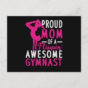 Proud mother of crazy gymnast Funny Gym Postcard