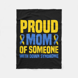 Proud Mother World Down Syndrome Mom  Fleece Blanket