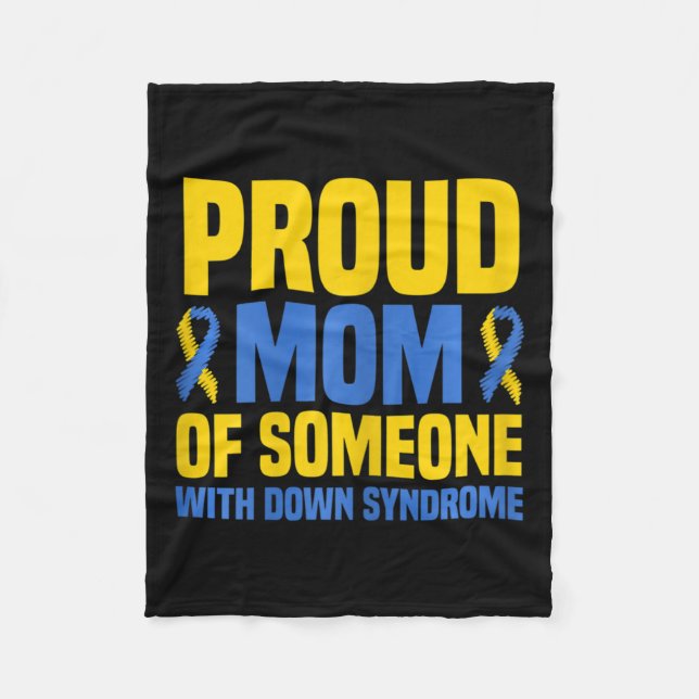 Proud Mother World Down Syndrome Mom  Fleece Blanket (Front)