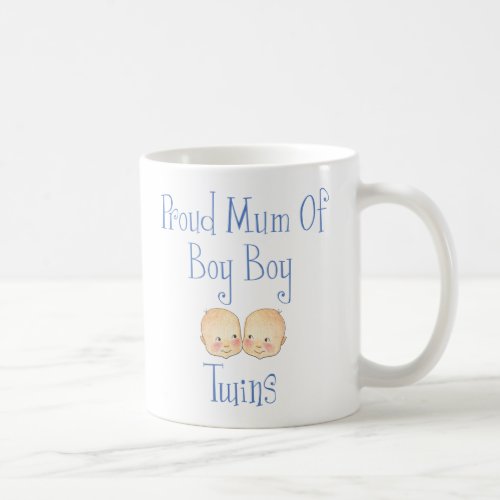 Proud Mum of Boy Twins Coffee Mug