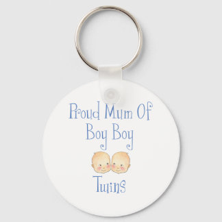 Proud Mum of Boy Twins Keychain