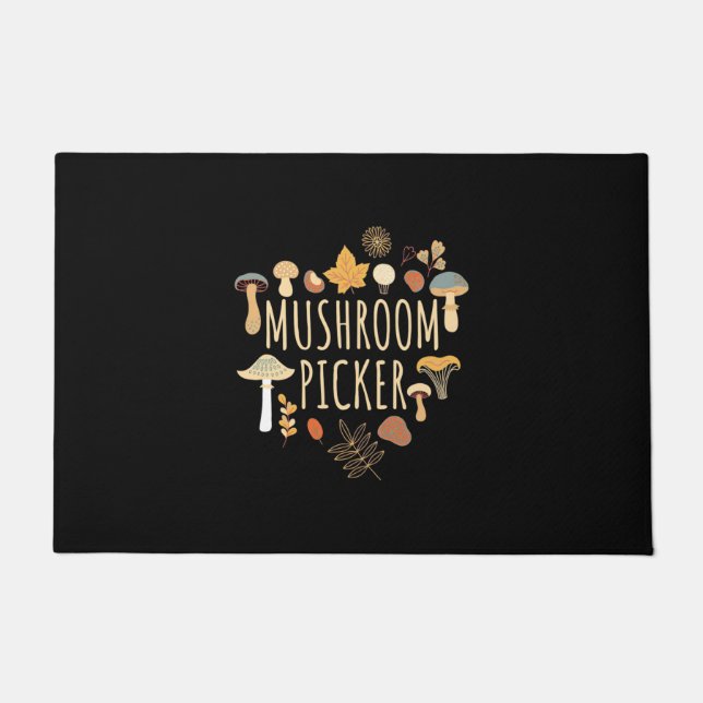 Proud Mushroom Picker Doormat (Front)