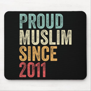 Proud Muslim Since 2011 Embracing Islamic Faith Ne Mouse Pad