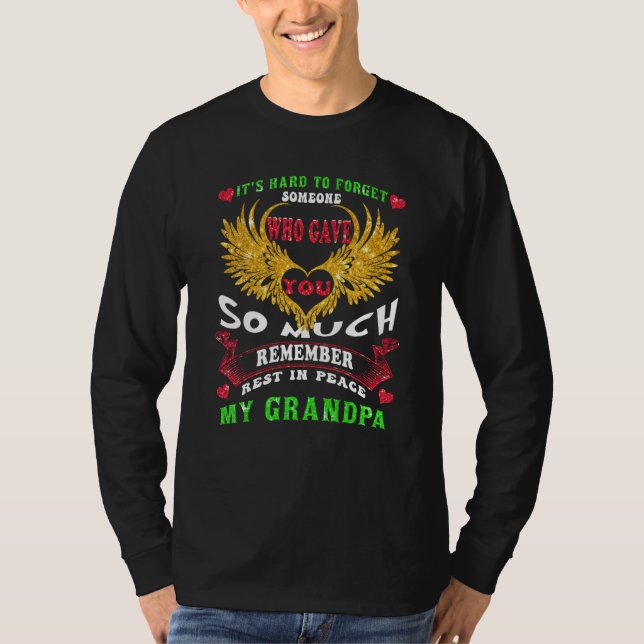 Proud My Grandpa In Heaven Happy Father Day Proud  T-Shirt (Front)