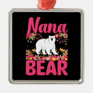 Proud Nana Bear Metal Ornament