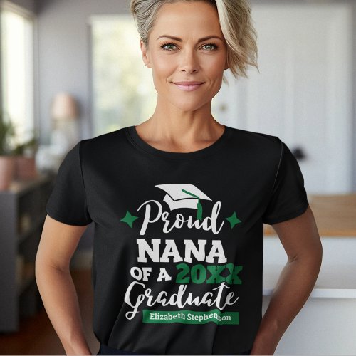 Proud Nana of 2023 graduate green tassel T_Shirt