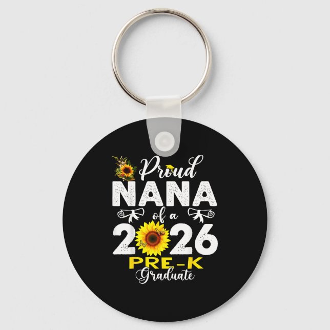 Proud nana of 2026 pre-k graduate mothers day keychain (Front)