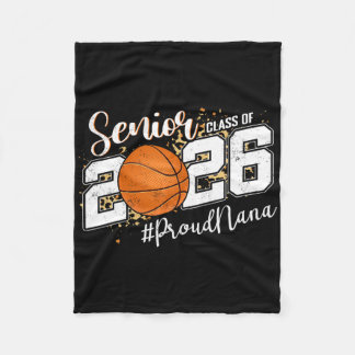Proud Nana Of A 2026 Senior Sketll Graduate  Fleece Blanket