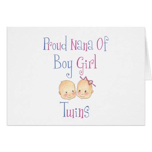 Proud Nana of Boy Girl Twins (Front Horizontal)