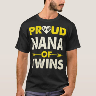 Proud Nana Of Twins Pregnant with Two babies T-Shirt
