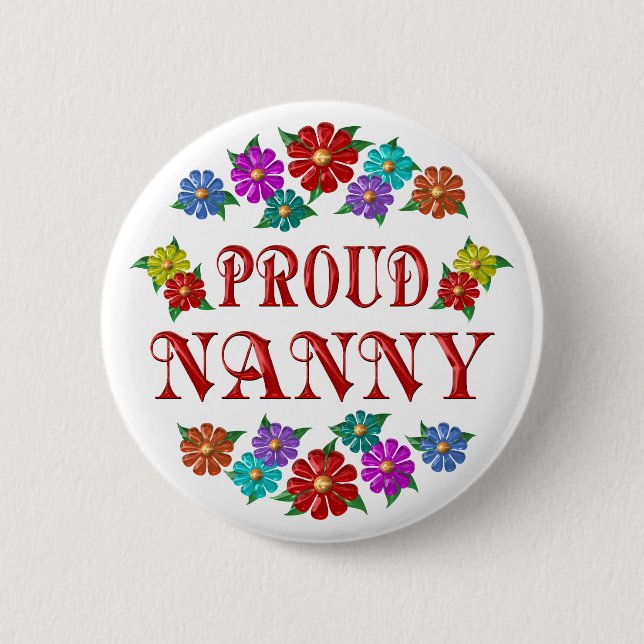 PROUD NANNY PINBACK BUTTON (Front)