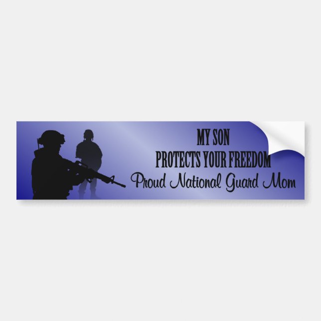 Proud National Guard Mom Bumper Sticker (Front)