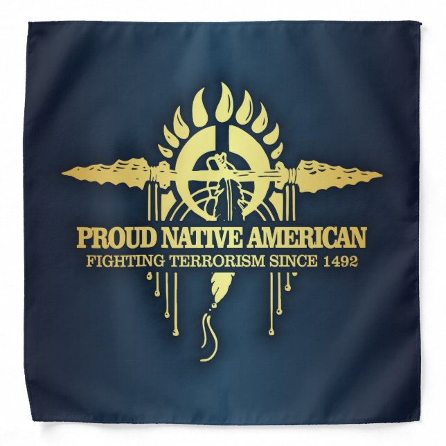 Proud Native American (Fighting Terrorism) Bandana (Front)