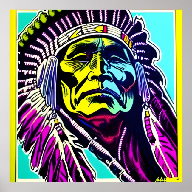 PROUD NATIVE AMERICAN  POSTER (Front)