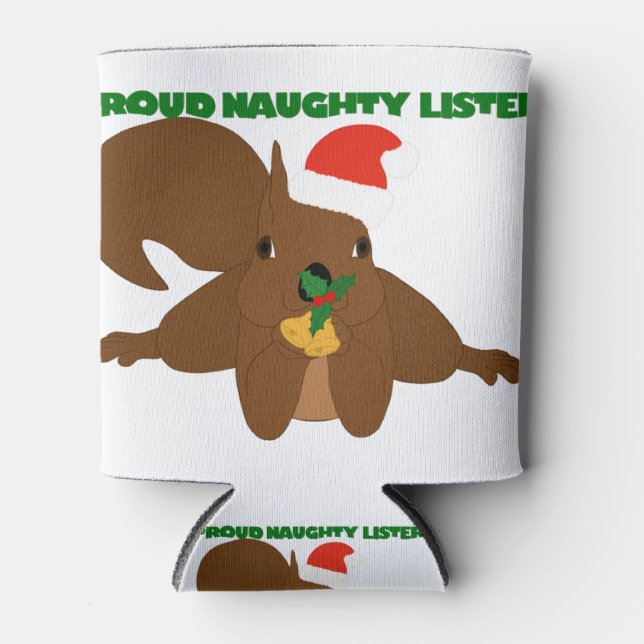 Proud Naughty Lister Can Cooler (Front)