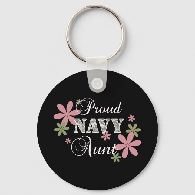 Proud Navy Aunt [fl c] Keychain (Front)