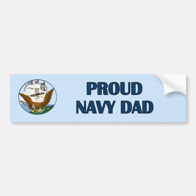 Proud Navy Dad-Bumper Sticker (Front)