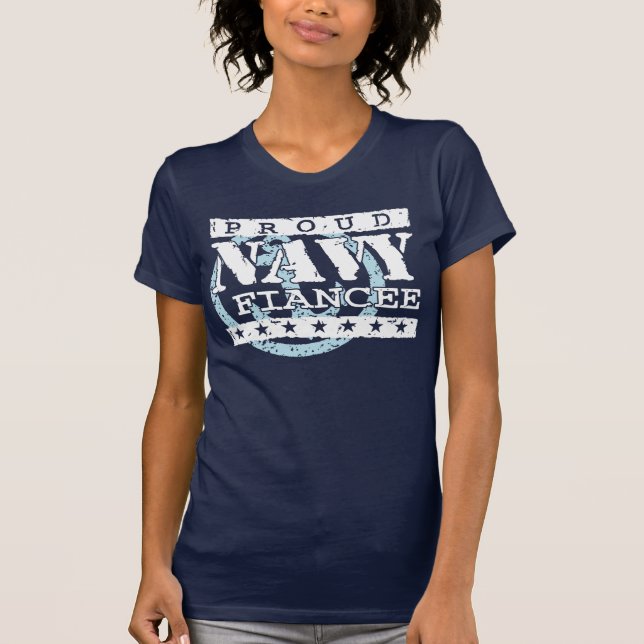 Proud Navy Fiancee T-Shirt (Front)