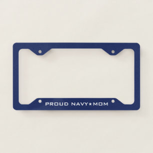 Proud Navy Mom Military Blue License Plate Frame