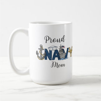 Proud navy mom mother's day coffee mug